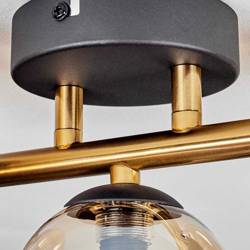 Hofstein Chehalis Ceiling Light Glass Gold Black 3-Light