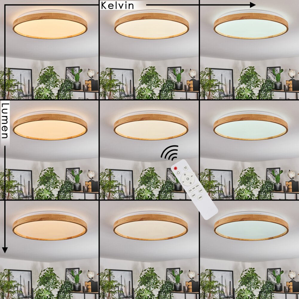 Hofstein Sofo LED Ceiling Light Adjustable White Remote Control