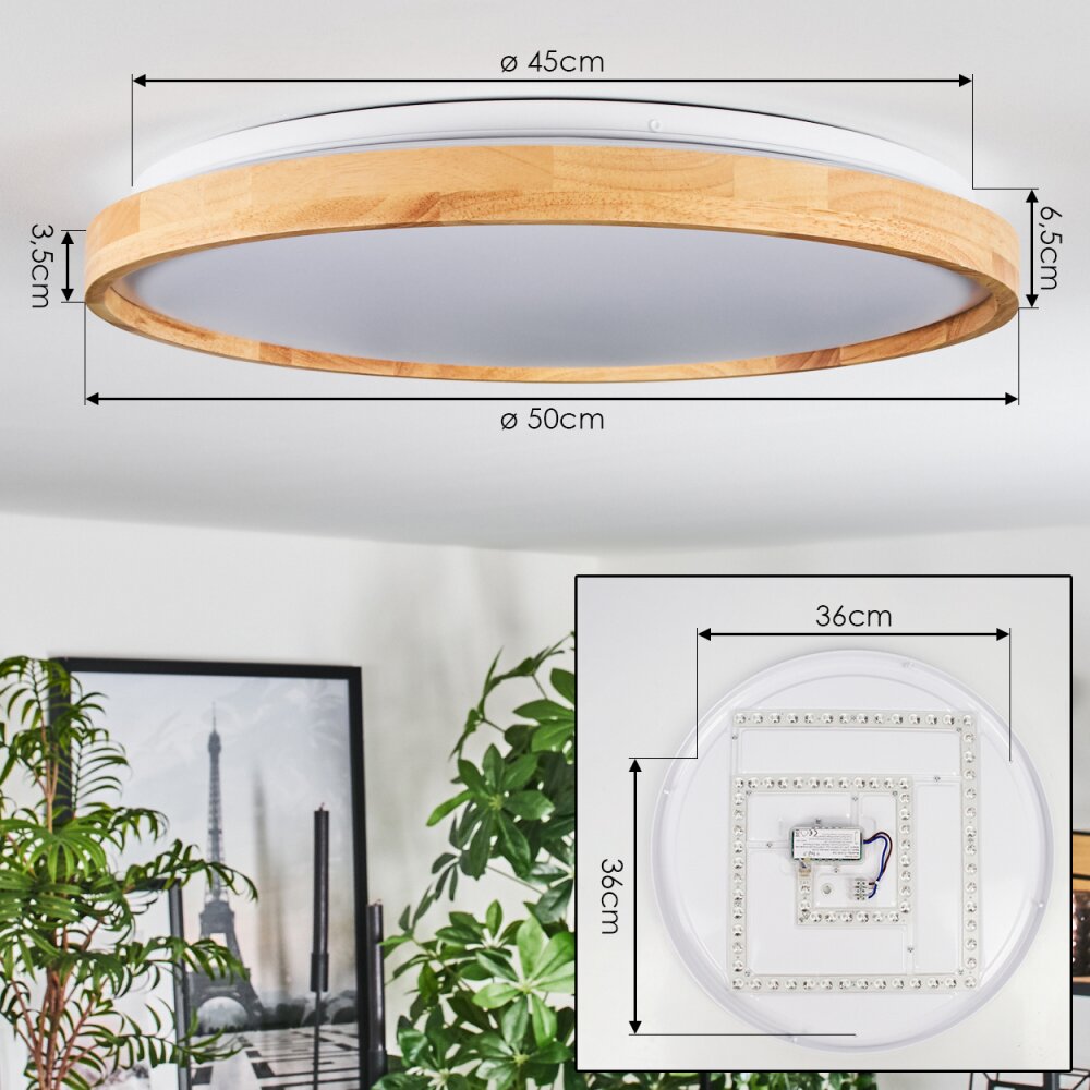 Hofstein Sofo LED Ceiling Light Adjustable White Remote Control